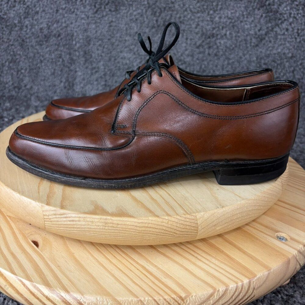 VTG Hanover Imperial Leather Derby Mens 9 Brown Oxford Shoe Goodyear Made in USA
